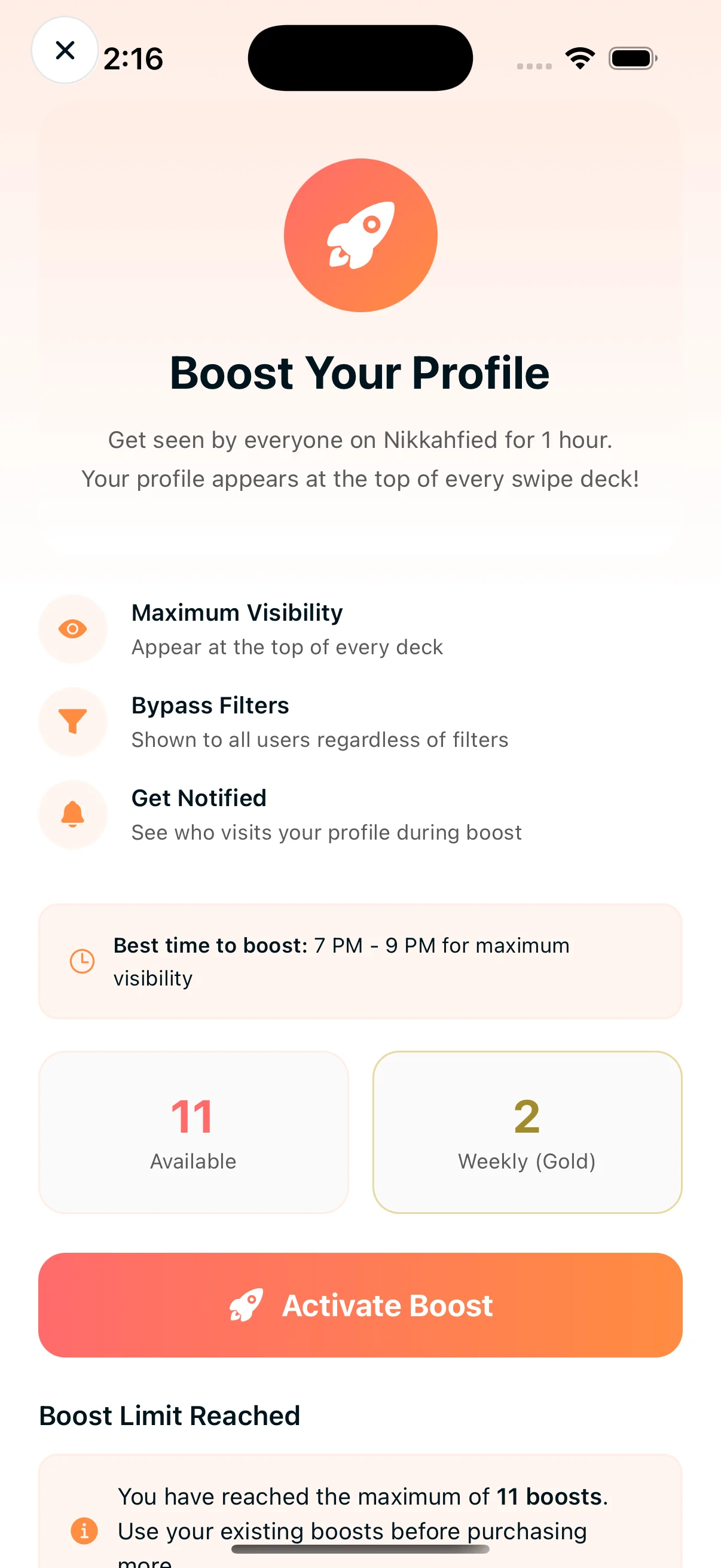 Weekly Boosts